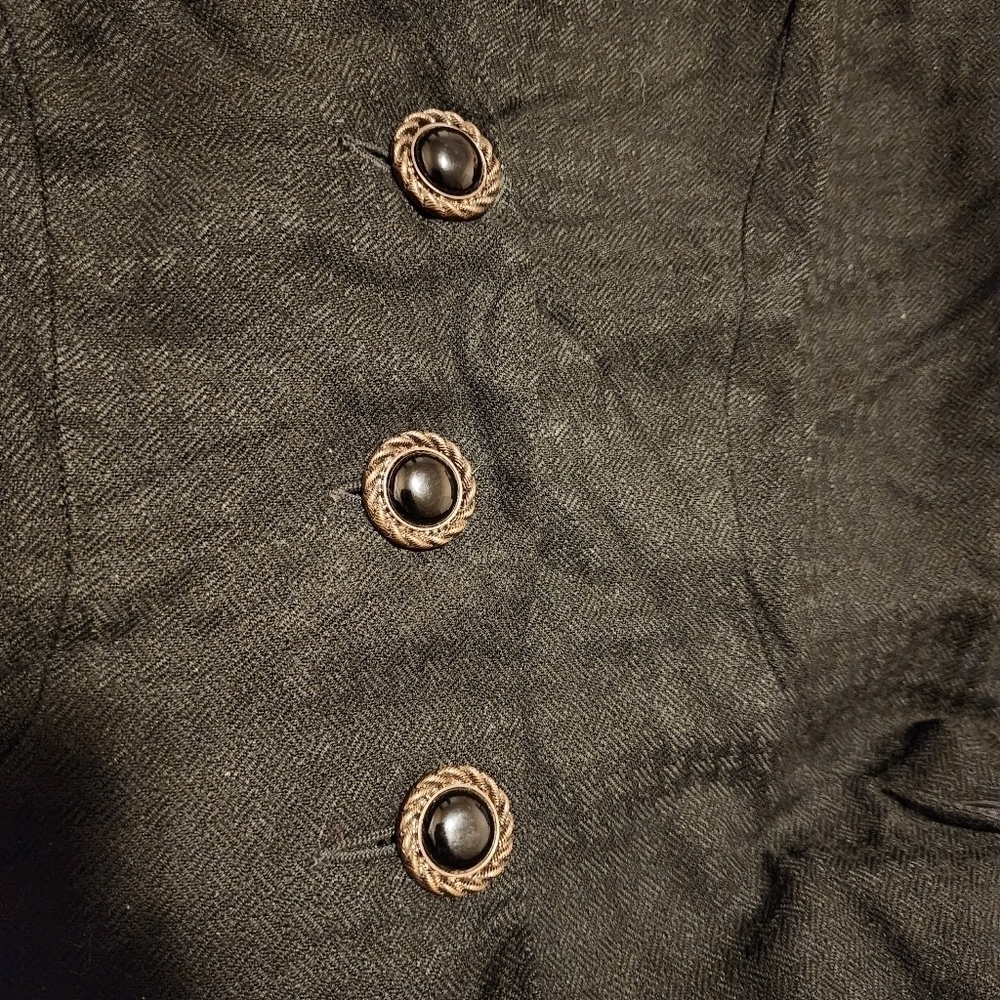 Vintage Suitables Black Blazer Women's Size 10 USA Made Shoulder Pads 80's EUC - Picture 4 of 8